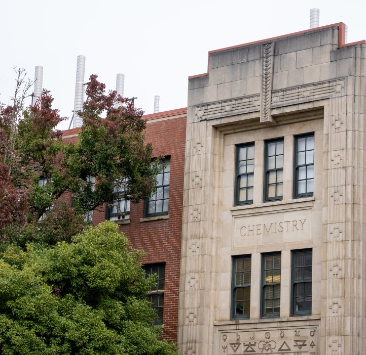 Gilbert Hall on Oregon State University Corvallis. A brick building with "Chemistry" on the front.