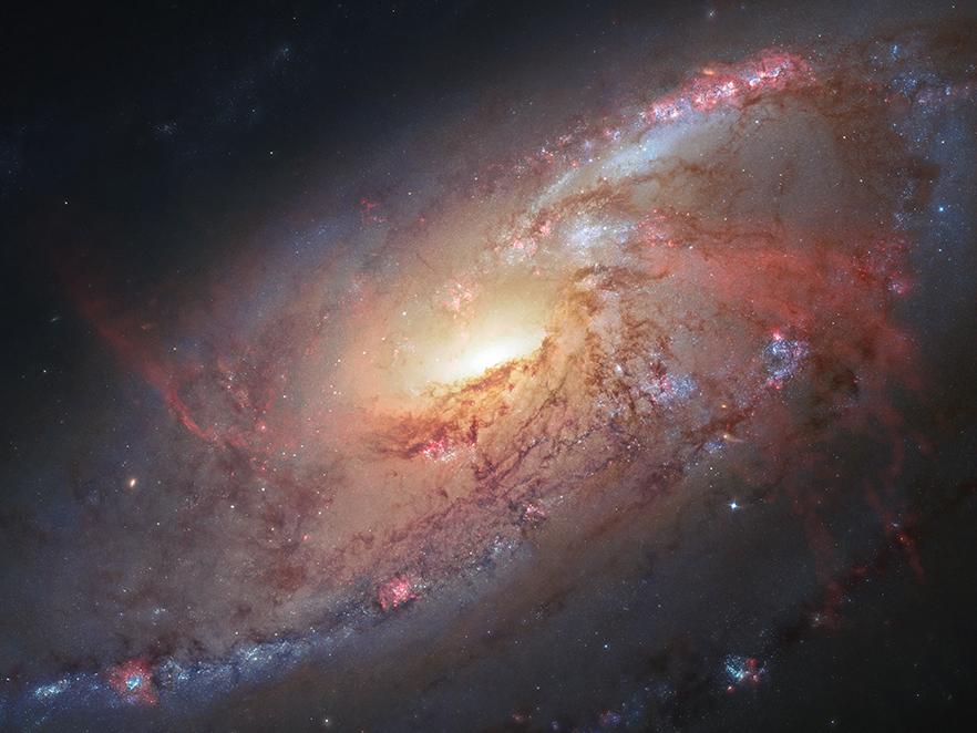 Hubble photograph of Messier 106 galaxy.